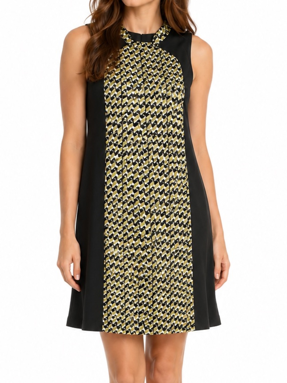 ASOS Retro 60s Mod Style Geometric A-Line Trapeze Shift Dress High Neck Size 6